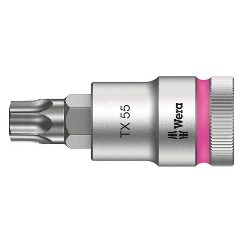 Wera 05003837001 8767 C HF TORX® Zyklop Bitdop met 1/2"-aandrijving, met vasthoudfunctie TX 55 x 60mm