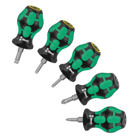 Wera 05008871001 Stubby Set 2 Schroevendraaierset, 5‑delig