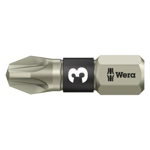 Wera 05071022001 3855/1 TS Bits Pozidriv, RVS PZ 3 x25mm