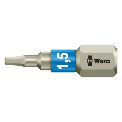 Wera 05071070001 3840/1 TS Zeskant Bits, RVS 1,5 x 25mm