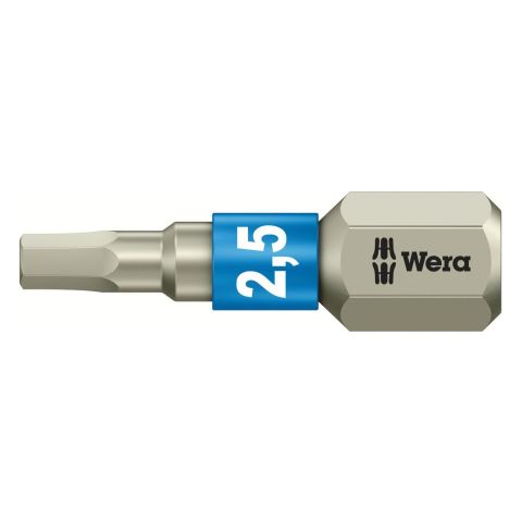Wera 05071072001 3840/1 TS Zeskant Bits, RVS 2,5 x 25mm