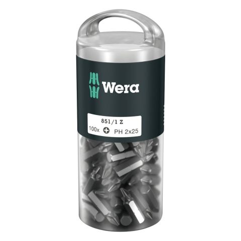 Wera 05072441001 851/1 Z DIY 100 Bits Phillips PH 2 x 25mm 100 stuks