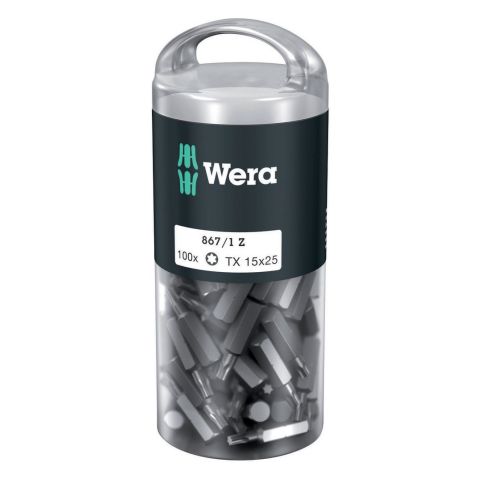 Wera 05072447001 867/1 TORX® Bits DIY 100 TX 15 x 25mm 100 stuks