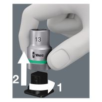 Wera 05003755001 8100 SA All-in Zyklop Speed-ratelset, 1/4"-aandrijving, met vasthoudfunctie, metrisch, 42‑delig