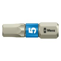 Wera 05071075001 3840/1 TS Zeskant Bits, RVS 5,0 x 25mm