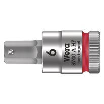 Wera 05003337001 8740 A HF Binnenzeskant Zyklop Bitdop met 1/4"-aandrijving met vasthoudfunctie 6 x 28mm