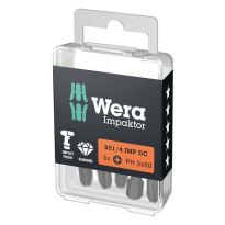 Wera 05057657001 851/4 IMP DC PH DIY Impaktor PH Bits PH 3 x 50mm