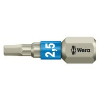 Wera 05071072001 3840/1 TS Zeskant Bits, RVS 2,5 x 25mm